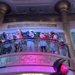 Mickey and Friends on balcony aboard Disney's Fantasy Cruise Ship.