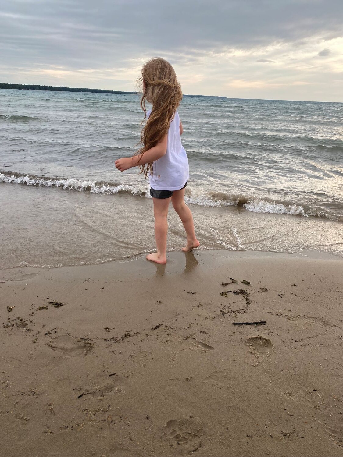 Little girl at the beach.