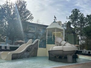 Kids slide area at Saratoga Springs Disney World.