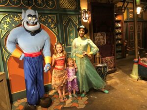 The Genie and Princess Jasmine at the Mickey's Not So Scary Halloween Party