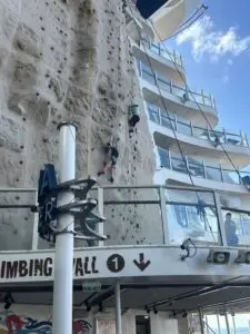 Child Rock Climbing on Allure of the Seas.
