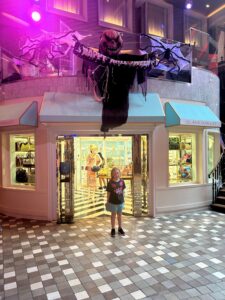 Halloween decorations on Allure of The Seas.