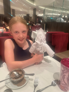 Child in dining room on Utopia of the Seas