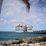 Two Royal Caribbean Ships at Coco Cay.